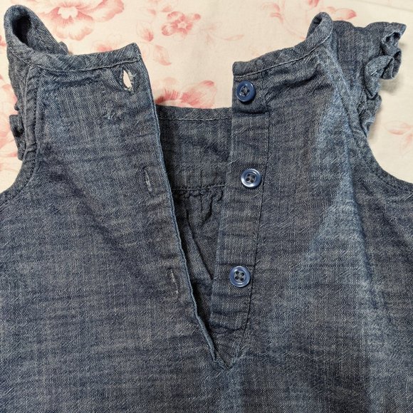 2/20*Baby Gap Infant Denim w/Embroidered Butterflies Dress - size 18-24 months - Picture 6 of 13